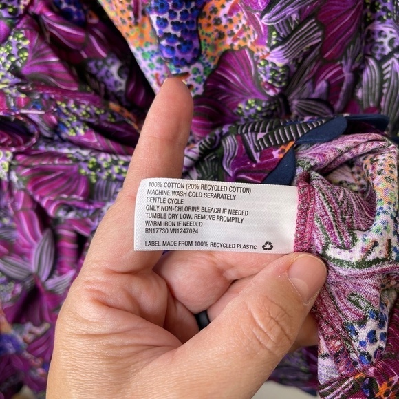 NWT Kika Vargas × Target Women's Purple Coral Reef Scallop Edge Wrap - Picture 14 of 15